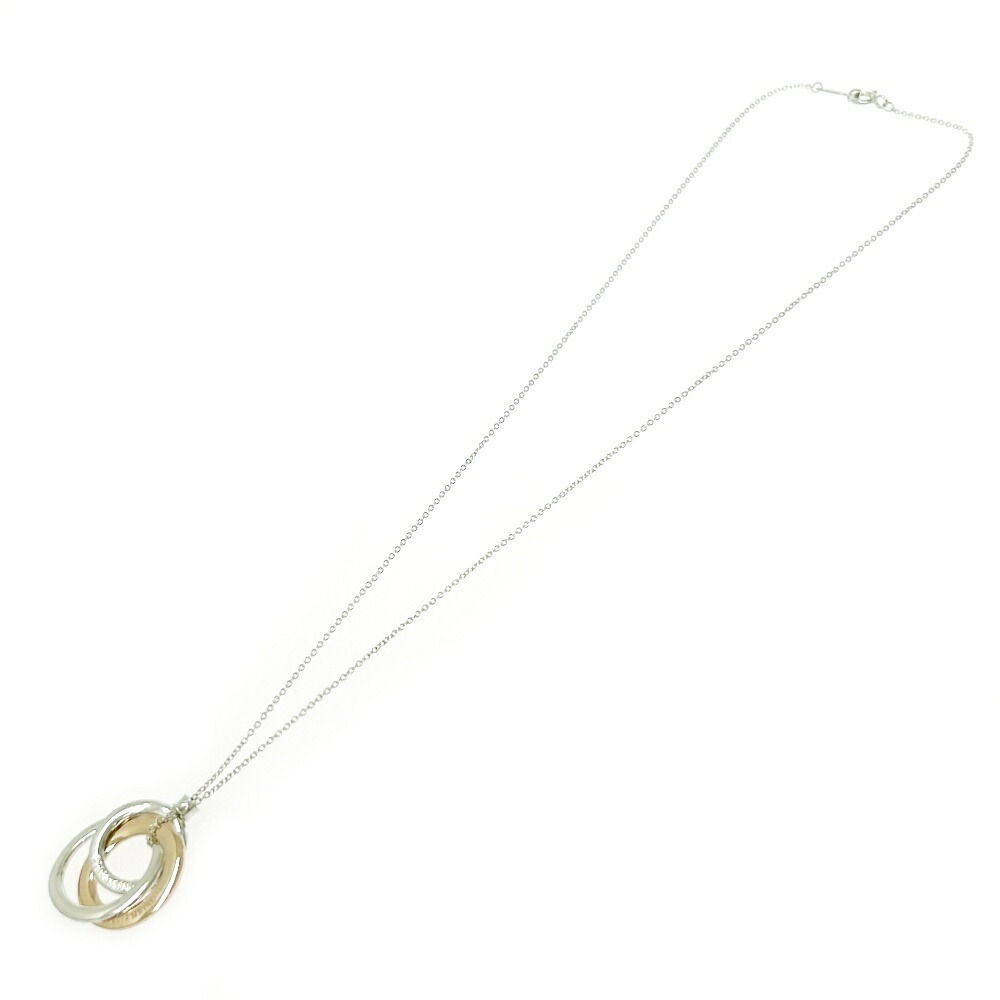 TIFFANY Co Silver Interlocking Circle Necklace bag - image 3